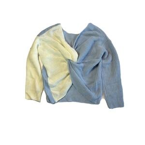 Hazel Moon womens pullover sweater size XS‎ cropped color block knit BR